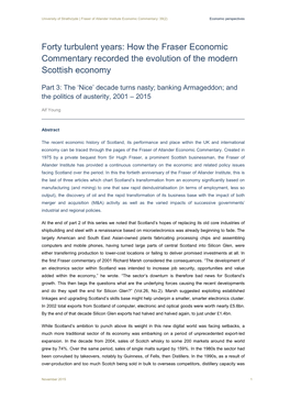 How the Fraser Economic Commentary Recorded the Evolution of the Modern Scottish Economy