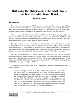 Volckmann: Interview with Stewart Brand 127