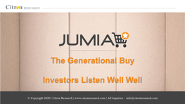 Jumia the Generational