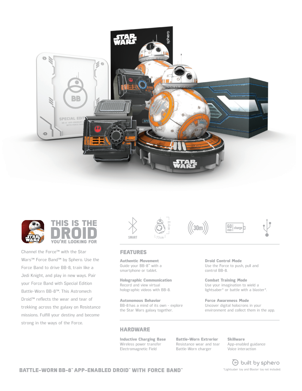 Sphero Special Edition Bundle BB-8 Battle Worn Plus Force Band Sales