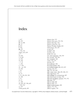 Index of Concrete Abstractions: an Introduction to Computer Science