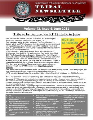 June 2021 Tribe to Be Featured on KPTZ Radio in June