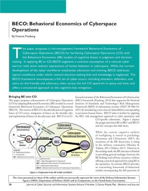 BECO: Behavioral Economics of Cyberspace Operations by Victoria Fineberg