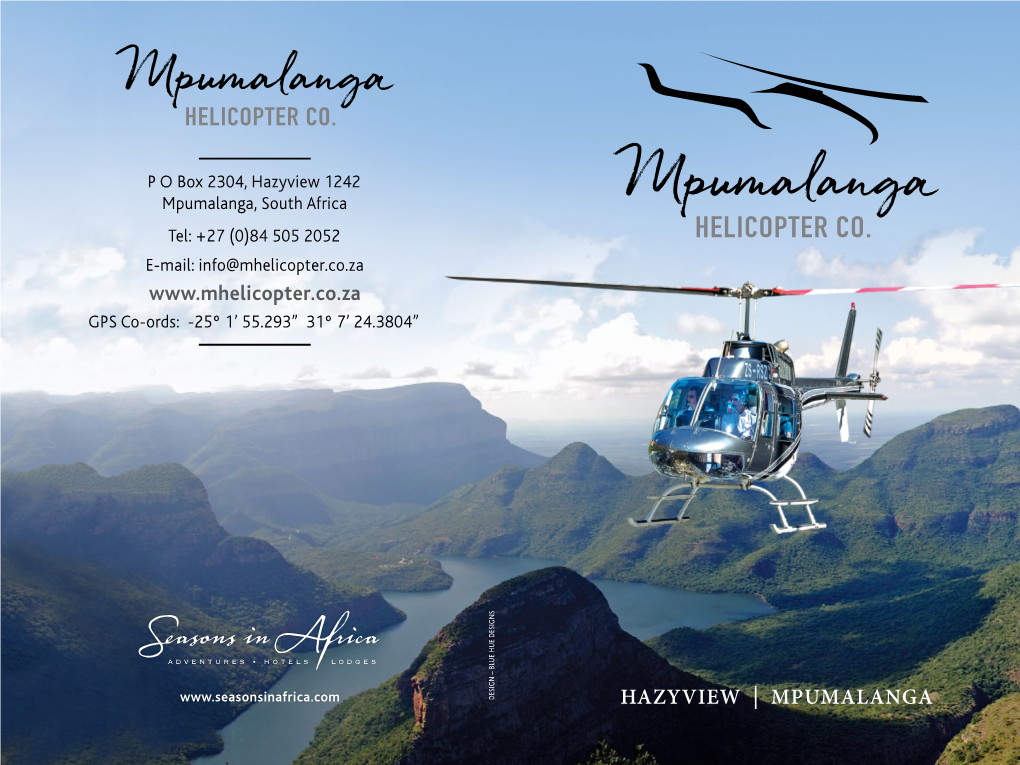 HAZYVIEW I MPUMALANGA Exhilarating Flights Over the Beautiful Mpumalanga Lowveld…