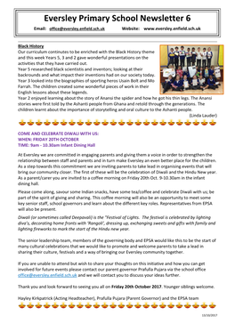 Eversley Primary School Newsletter 6