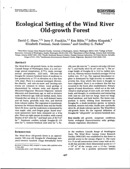 Ecological Setting of the Wind River Old-Growth Forest