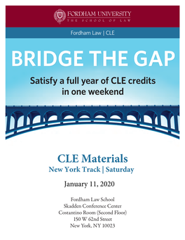 CLE Materials New York Track | Saturday January 11, 2020