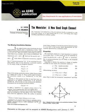 The Memristor: Anew Bond Graph Element D