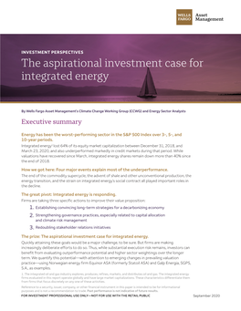 The Aspirational Investment Case for Integrated Energy (PDF)