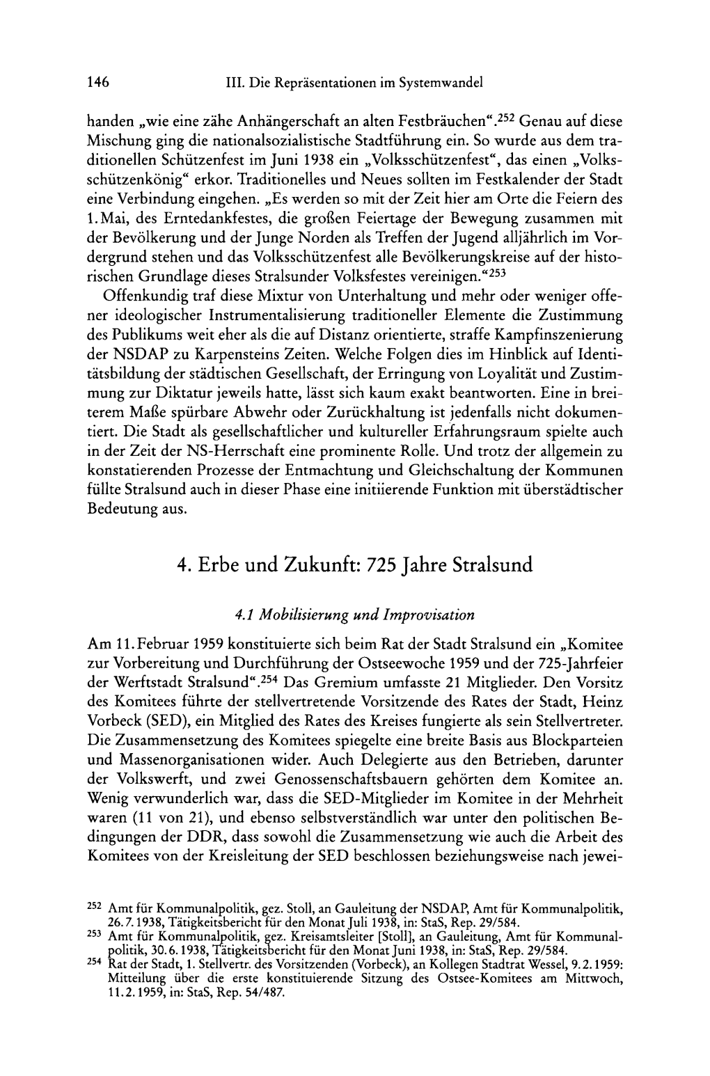 4. Erbe Und Zukunft: 725 Jahre Stralsund