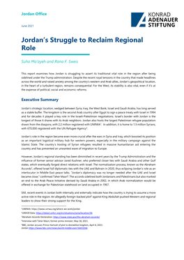 Jordan's Struggle to Reclaim Regional Role