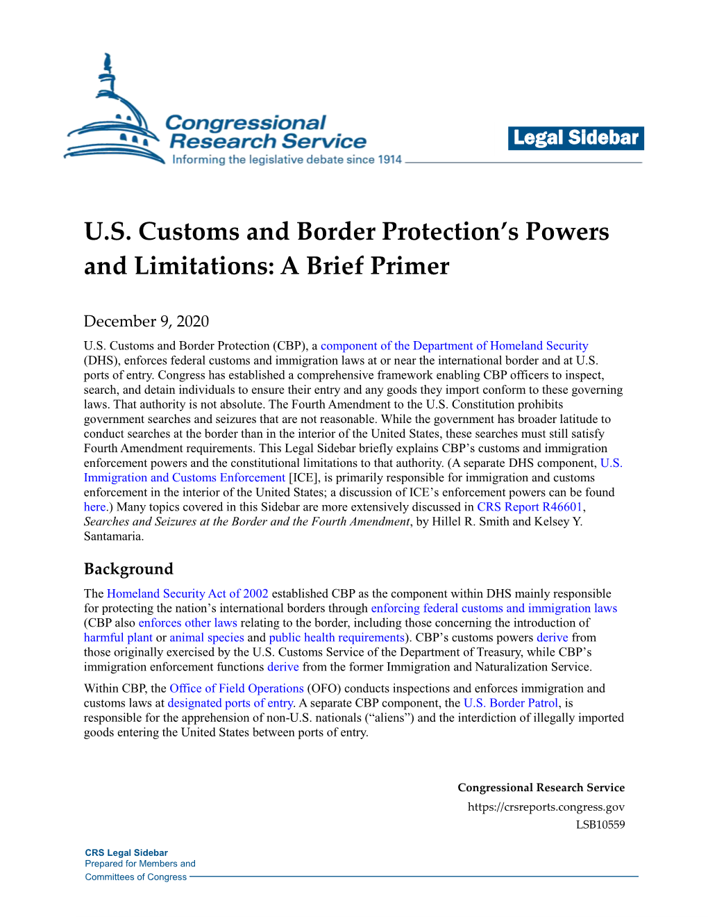 US Customs and Border Protection's Powers and Limitations