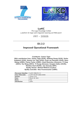 Larkc FP7 – 215535 D1.2.2 Improved Operational Framework