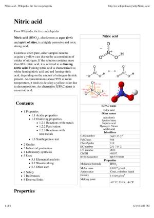 Nitric Acid - Wikipedia, the Free Encyclopedia