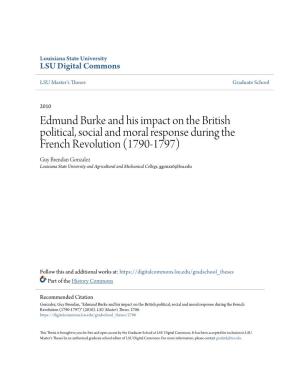 Edmund Burke and His Impact on the British