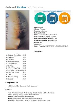 Godsmack Faceless Mp3, Flac, Wma