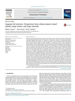 Stagnant Lid Tectonics: Perspectives from Silicate Planets, Dwarf Planets, Large Moons, and Large Asteroids