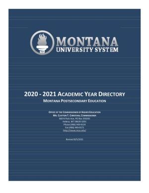 Montana Postsecondary Education Directory