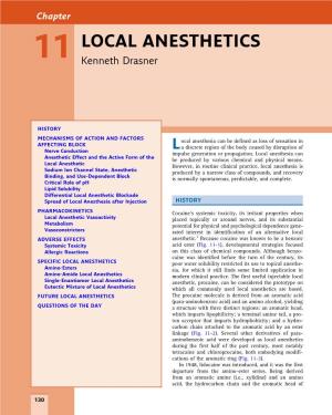 Chapter 11 Local Anesthetics