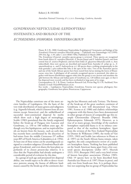 Systematics and Biology of the Ectoedemia (Fomoria) Vannifera Group
