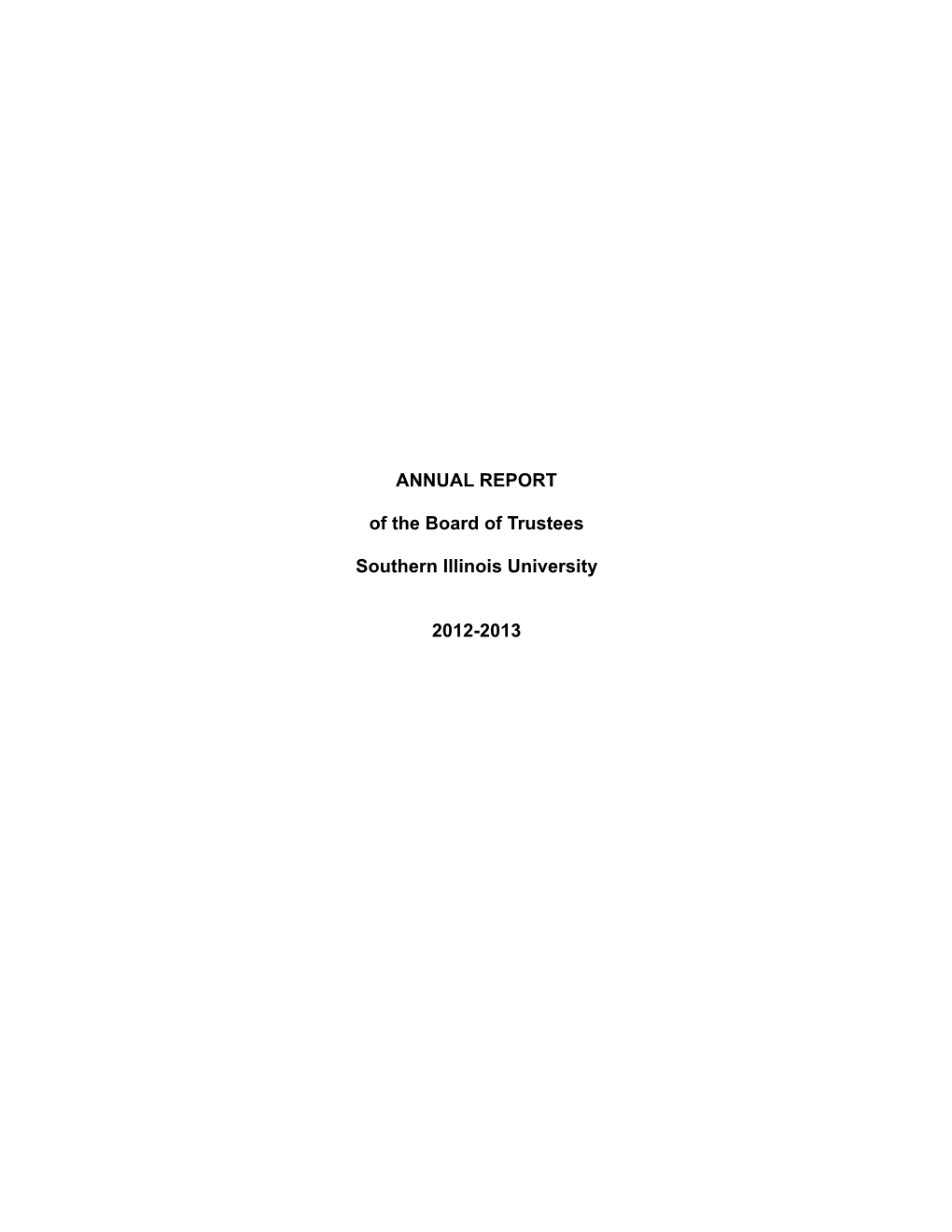 ANNUAL REPORT of the Board Of