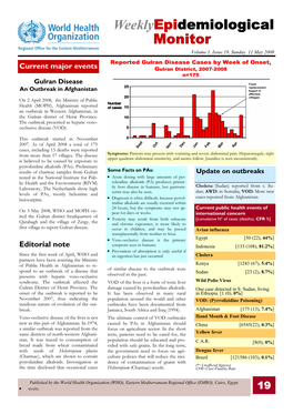 Gulran Disease Cases by Week of Onset