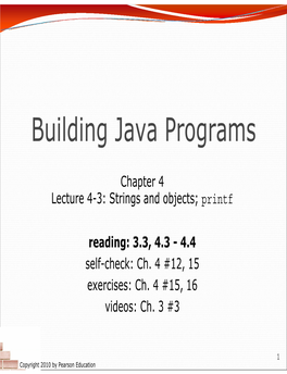 Building Java Programs