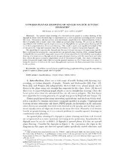 Upward Planar Drawing of Single Source Acyclic