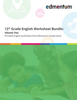 12Th Grade English Worksheet Bundle: Volume Two Printable English Worksheets from Edmentum's Study Island