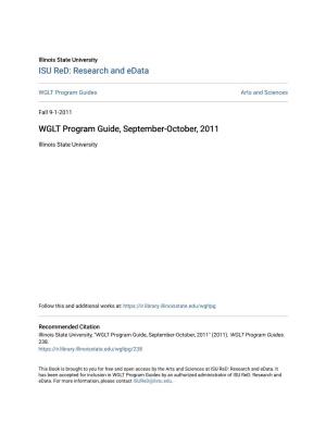 WGLT Program Guide, September-October, 2011