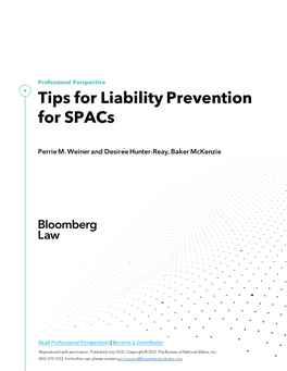Tips for Liability Prevention for Spacs