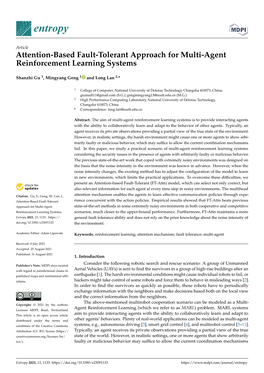 Attention-Based Fault-Tolerant Approach for Multi-Agent Reinforcement Learning Systems