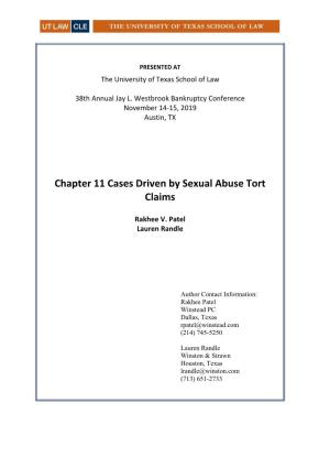 Chapter 11 Cases Driven by Sexual Abuse Tort Claims