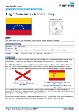 Flag of Venezuela - a Brief History