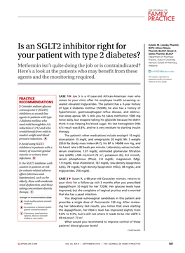 Is an SGLT2 Inhibitor Right for Your Patient with Type 2 Diabetes?