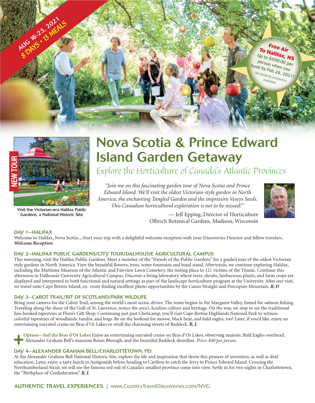 Nova Scotia & Prince Edward Island Garden Getaway