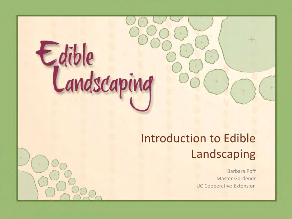 Introduction to Edible Landscaping