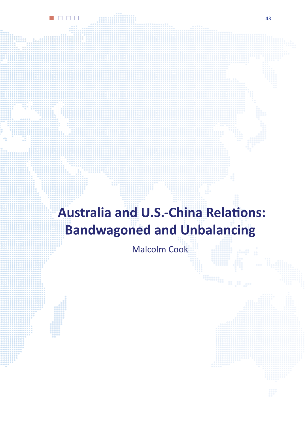 Australia and US-China Relations