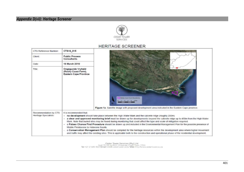 Heritage Screener