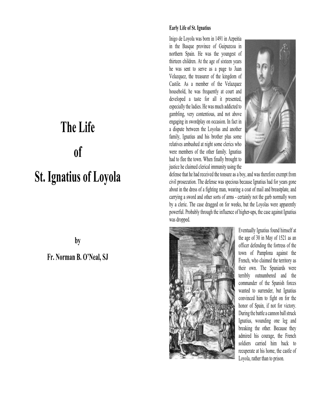 The Life of St. Ignatius of Loyola