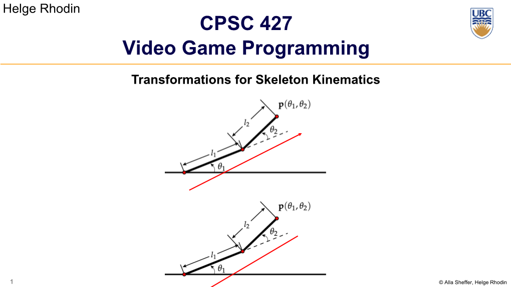 CPSC 427 Video Game Programming