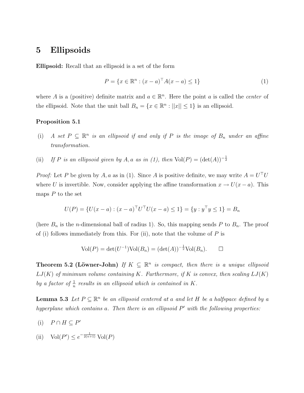 5 Ellipsoids