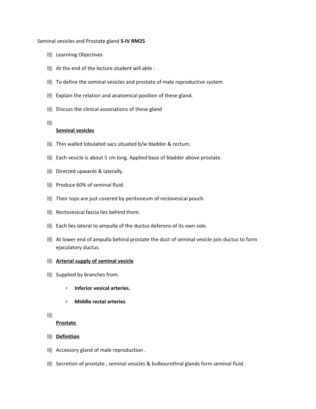 Seminal Vesicles and Prostate Gland S-IV RM25