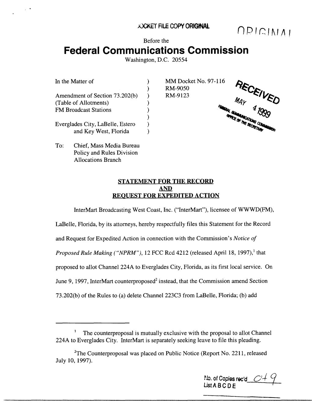PUBLIC NOTICE Federal Communications Commission