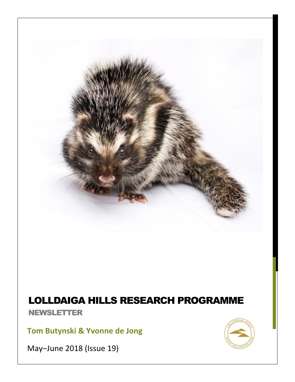 Lolldaiga Hills Research Programme Newsletter