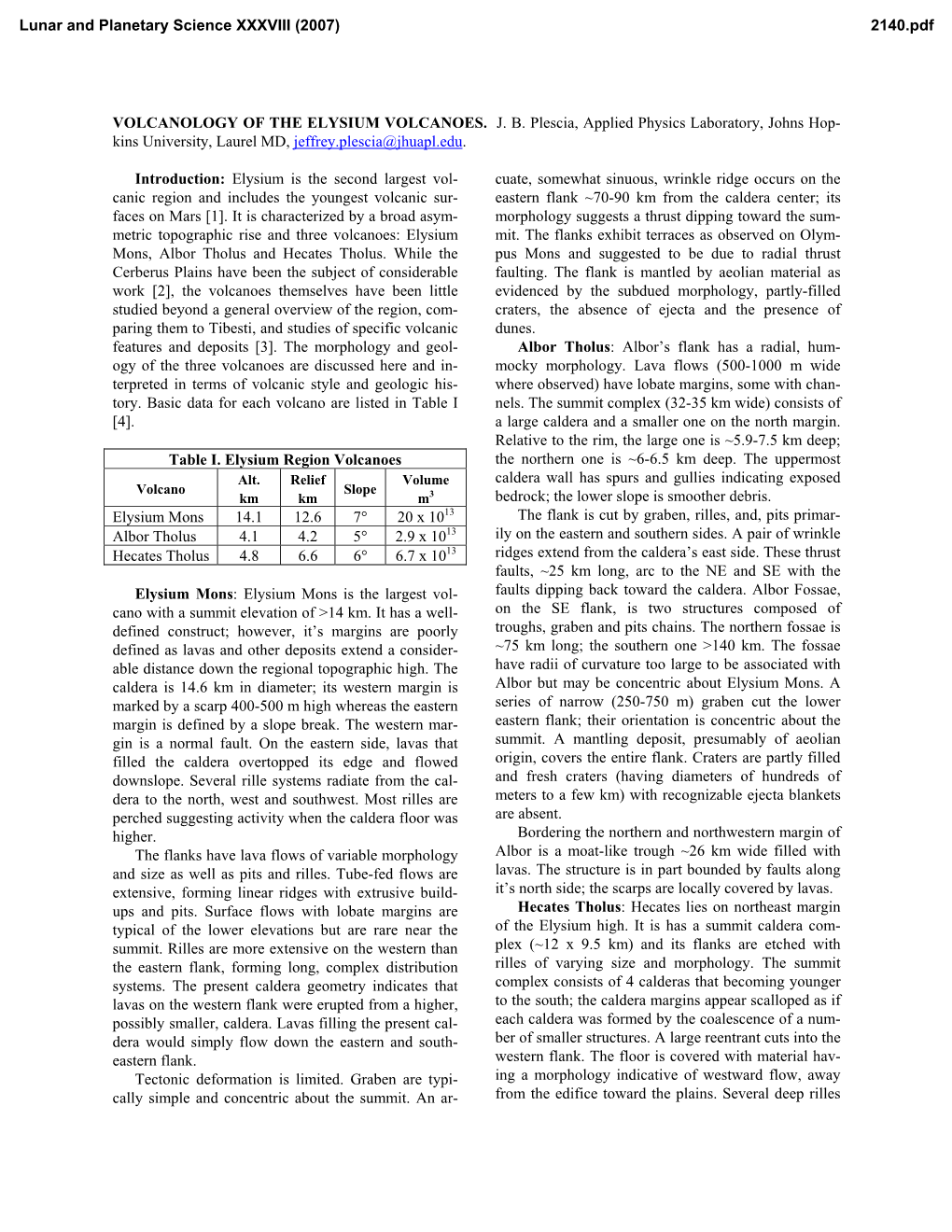 Volcanology of the Elysium Volcanoes