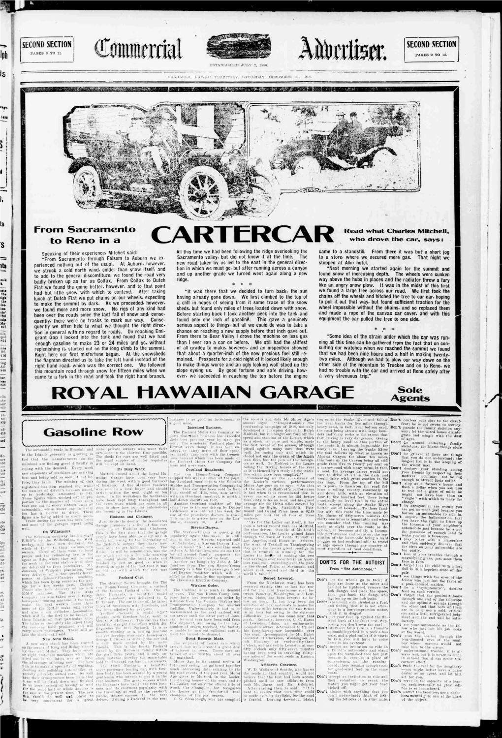 Catrteircatr Who Drove the Car, Says