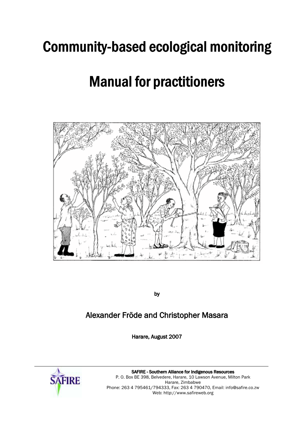 Community-Based Ecological Monitoring Manual for Practitioners