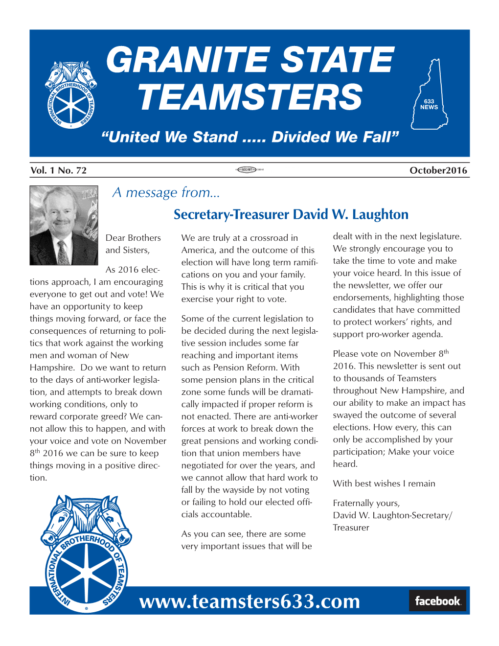 GRANITE STATE TEAMSTERS “United We Stand