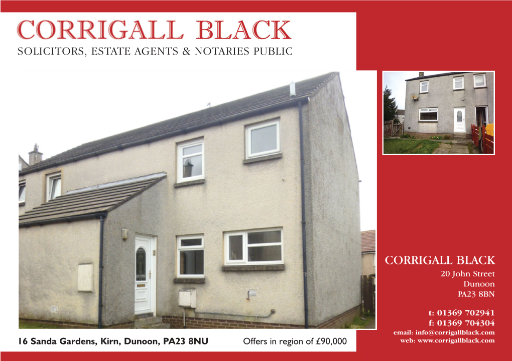 Corrigall Black Corrigall Solicitors, Estate Agents & Notaries Public Notaries & Agents Estate Solicitors